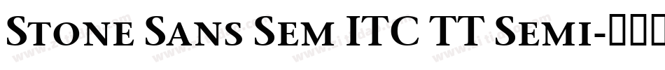 Stone Sans Sem ITC TT Semi字体转换